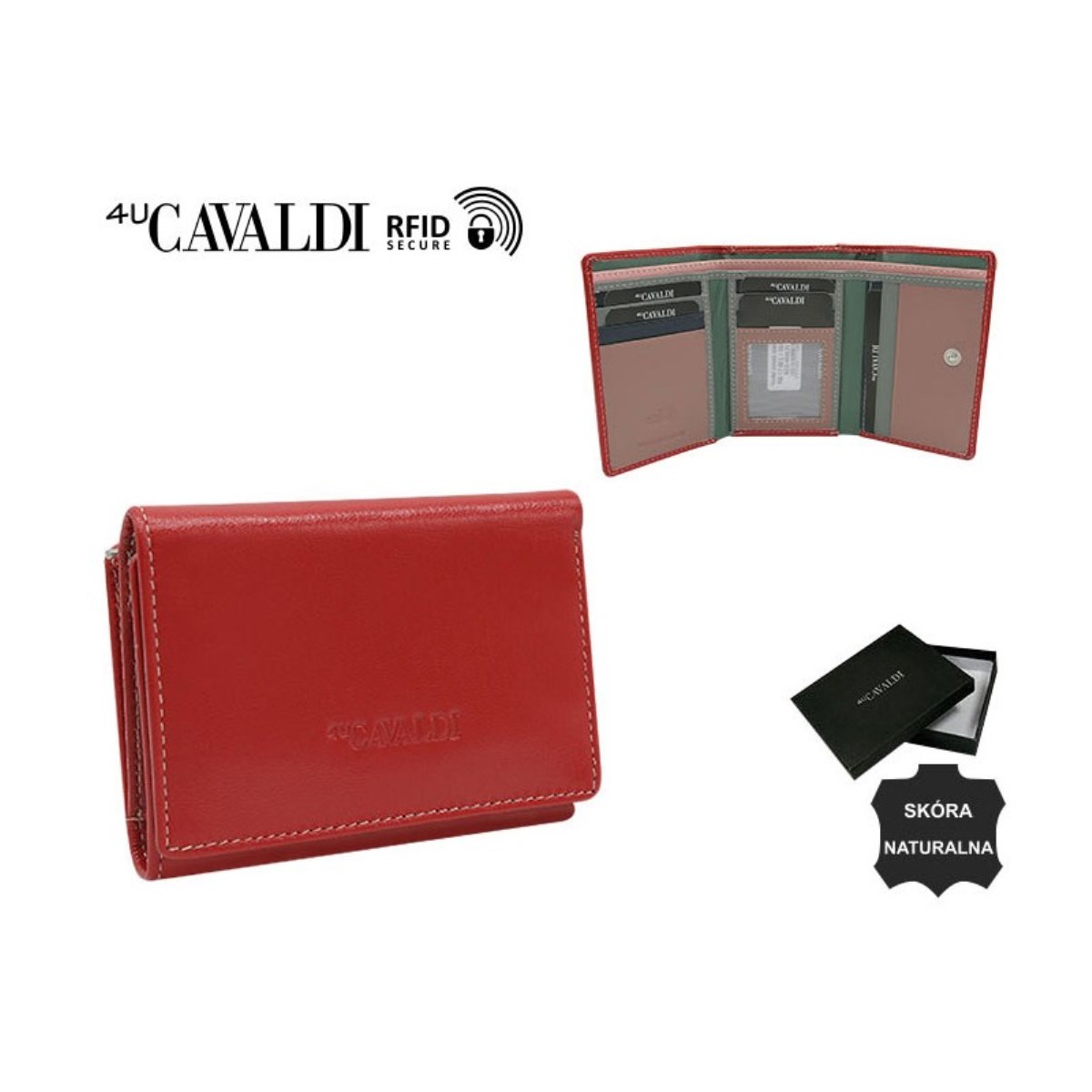 Гаманець жіночий Cavaldi RD-17-GCL RED Гаманець жіночий Cavaldi RD-17-GCL RED